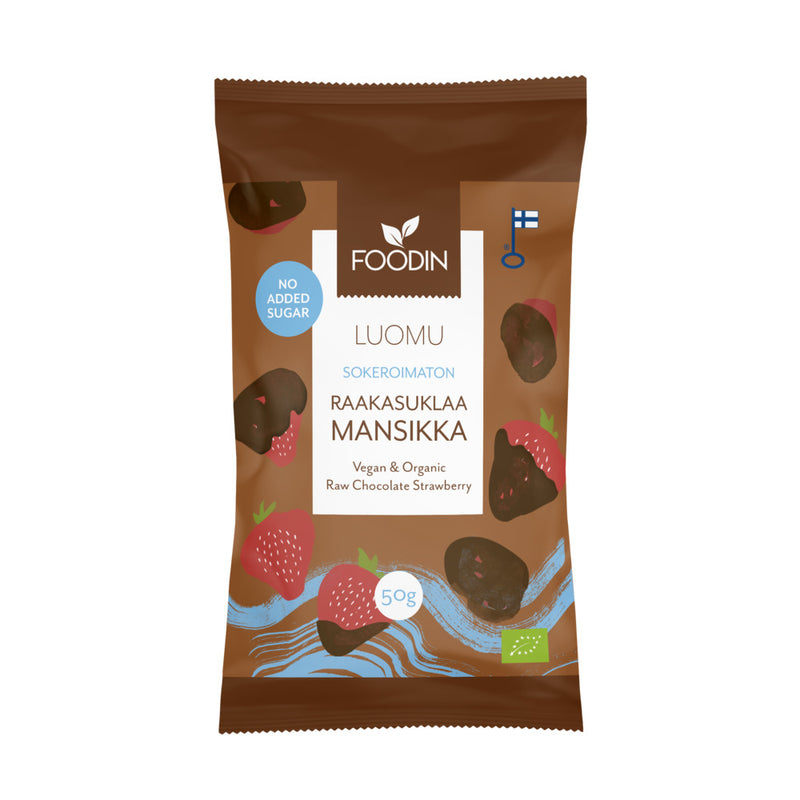 FI Organic Raw Chocolate Coated Strawberry