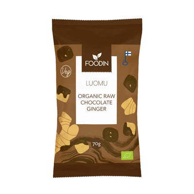 Organic Raw Chocolate Coated Ginger 70g