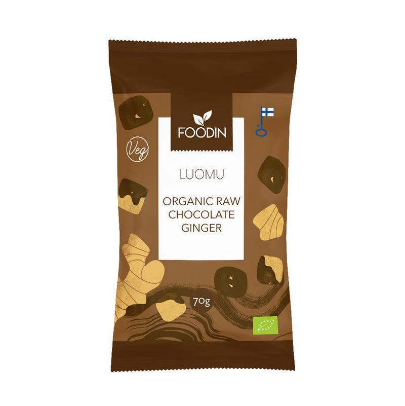 Organic Raw Chocolate Coated Ginger 70g