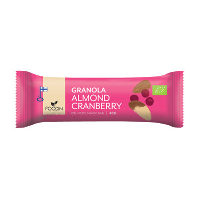 Organic Granola Bar Almond Cranberry 40g