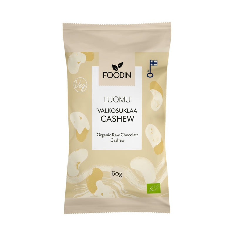 FI Organic Raw White Chocolate Cashew 60G