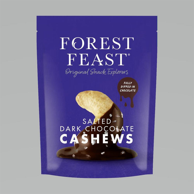 Salted Dark Chocolate Cashews 120g