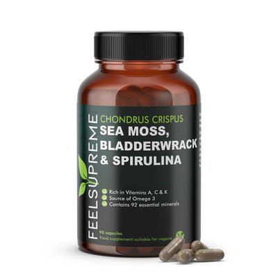 Seamoss with Bladderwrack and Spirulina | 90 Capsules