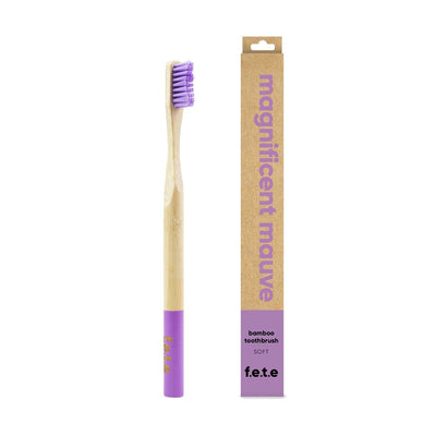 Bamboo toothbrushes Magnificent Mauve Purple Soft