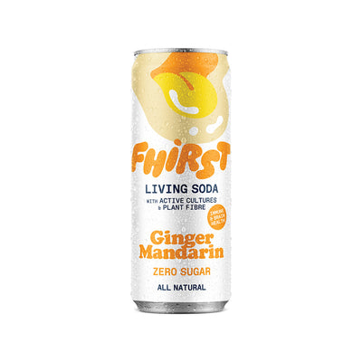 Living Gut Soda Ginger Mandarin Probiotic + Prebiotic 330ml