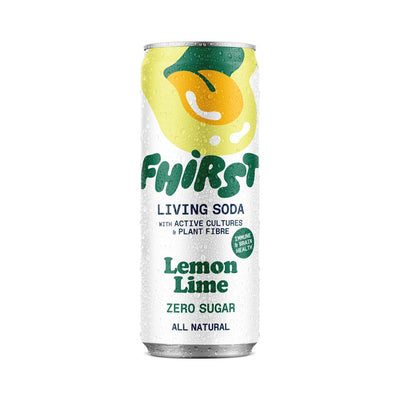 FHIRST Living Gut Soda Lemon Lime Probiotic + Prebiotic 330ml