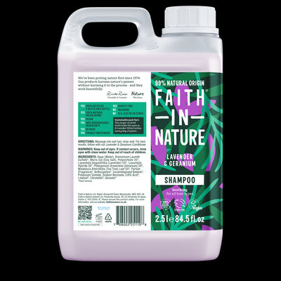 Faith In Nature Lavender & Geranium Shampoo 2.5 Litre