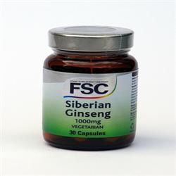 Siberian Ginseng 1000mg 30 Capsules