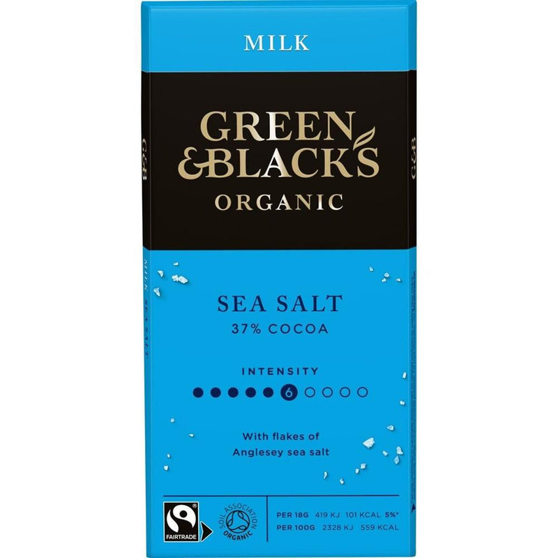 Organic Fairtrade Milk Sea Salt Chocolate 90g