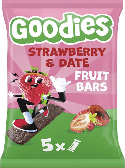 Goodies Kids Snack Strawberry & Date Fruit Bars Multipack 5x20g