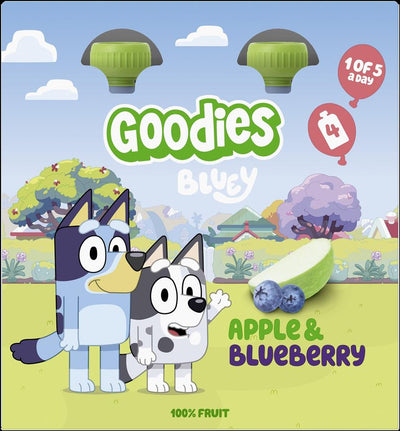 Goodies Bluey KIDS Apple & Blueberry Pouch 4x100g