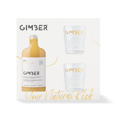 Gift Box with No1 Original Ginger 500ml & 2 Branded Glasses.