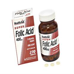 Folic Acid 400ug (9 month supply)  Tablets  270&