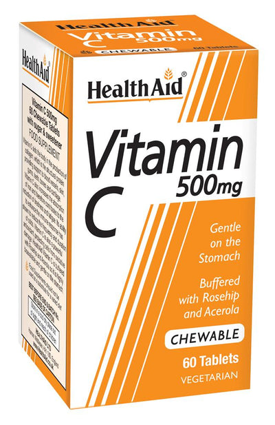 Vitamin C 500mg  - Chewable (Orange Flavour) - 60 Tablets