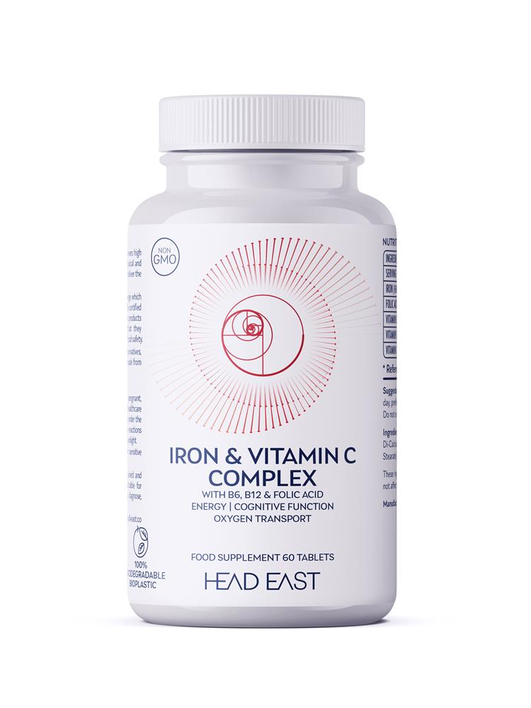 60 x Iron & Vitamin C Complex with B6, B12 and Folic Acid