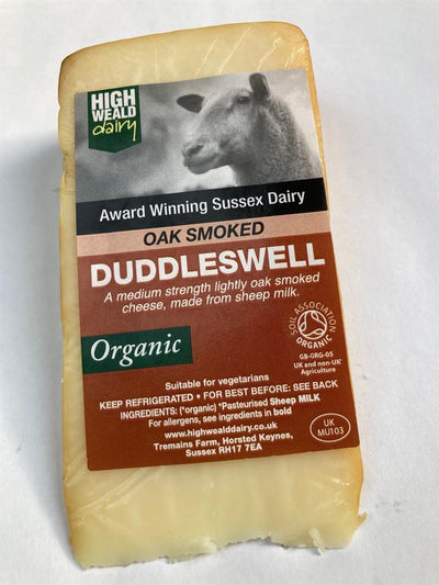 Organic Smoked Duddleswell Sheep Cheese 125g