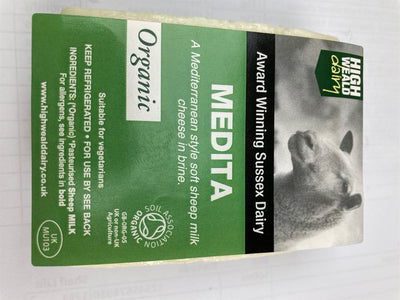 Organic Medita (Feta style) Sheep Milk Cheese 125g