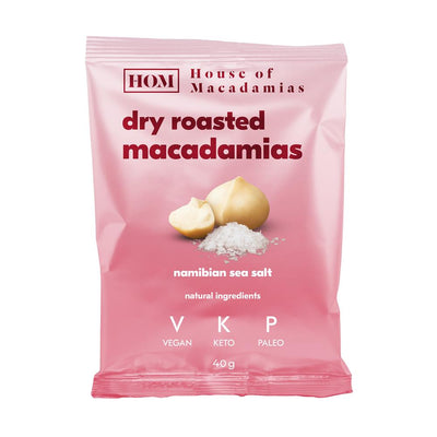 House of Macadamias Nuts Dry Roasted with Namibian Sea Salt 40g