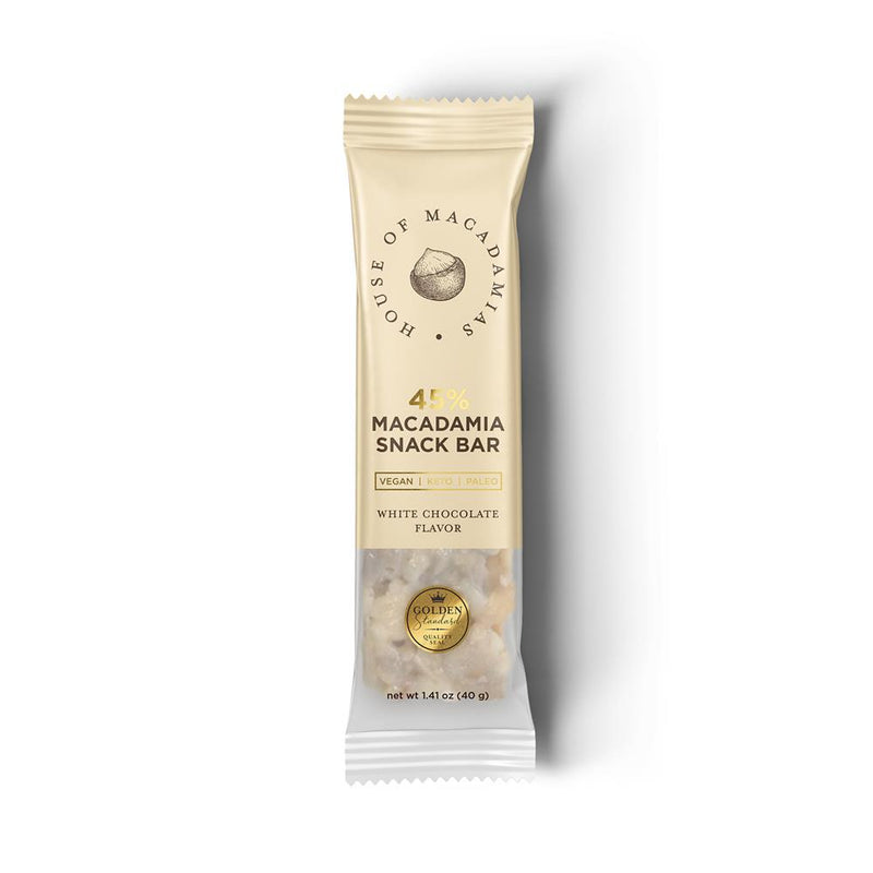 Organic Macadamia Snack Bar White Chocolate 40g