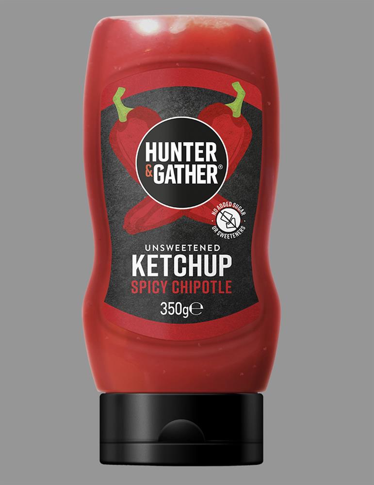 Hunter & Gather Unsweetened Spicy Chipotle Ketchup Squeezy 350g