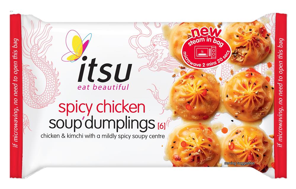 Itsu Chilled Frozen itsu Soup Dumplings - Spicy Chicken 168g