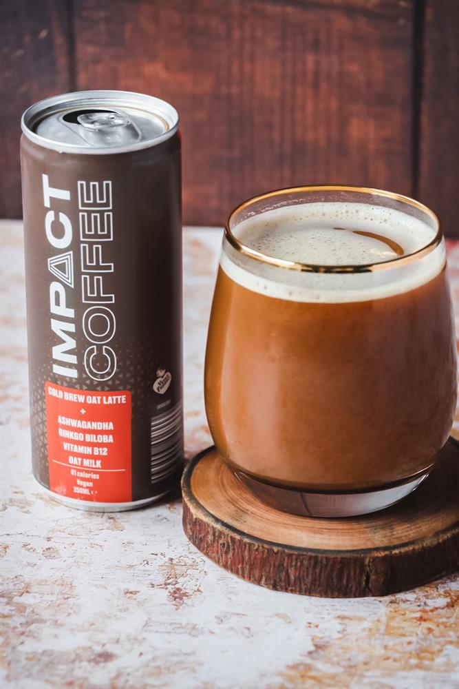 Cold brew oat latte infused with nootropics to make an impact