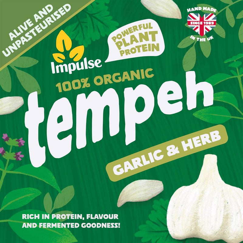 Organic Frozen Herb & Garlic Tempeh 227g