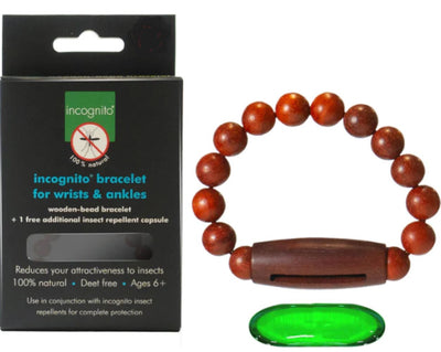 Wooden Bracelet With 2 Insect Repellent Capsules - Medium