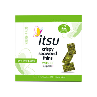 itsu Wasabi Seaweed Thins Multipack 4x5g NEW TRAYLESS