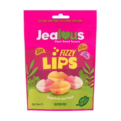 Fizzy Lips - Grapefruit and Peach Plant Based Sweets 125g