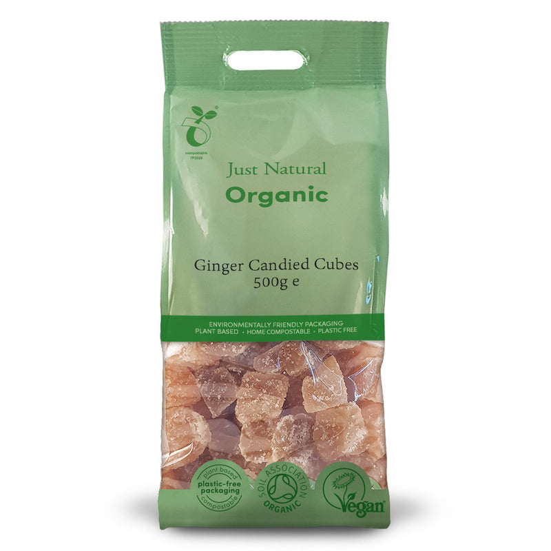 Organic Ginger Candied Cubes 500g