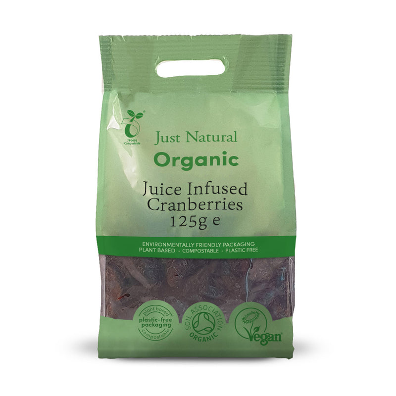 Organic Juice Infused Cranberries 125g