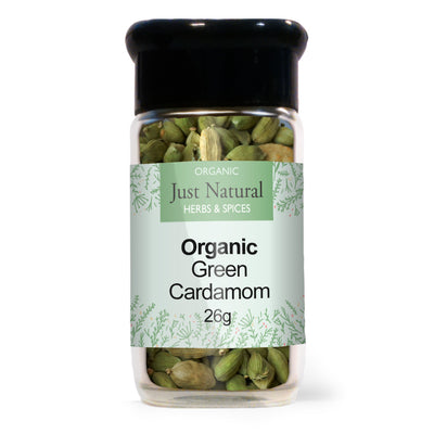 Organic Green Cardamom Pods (Glass Jar) 40g