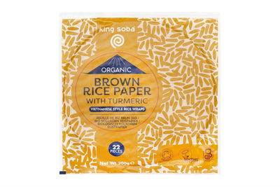 Organic King Soba Brown Rice Paper with Turmeric 200g