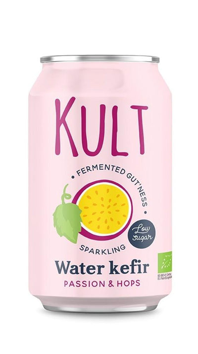 KULT Water Kefir Passion & Hops Organic 330ml Can