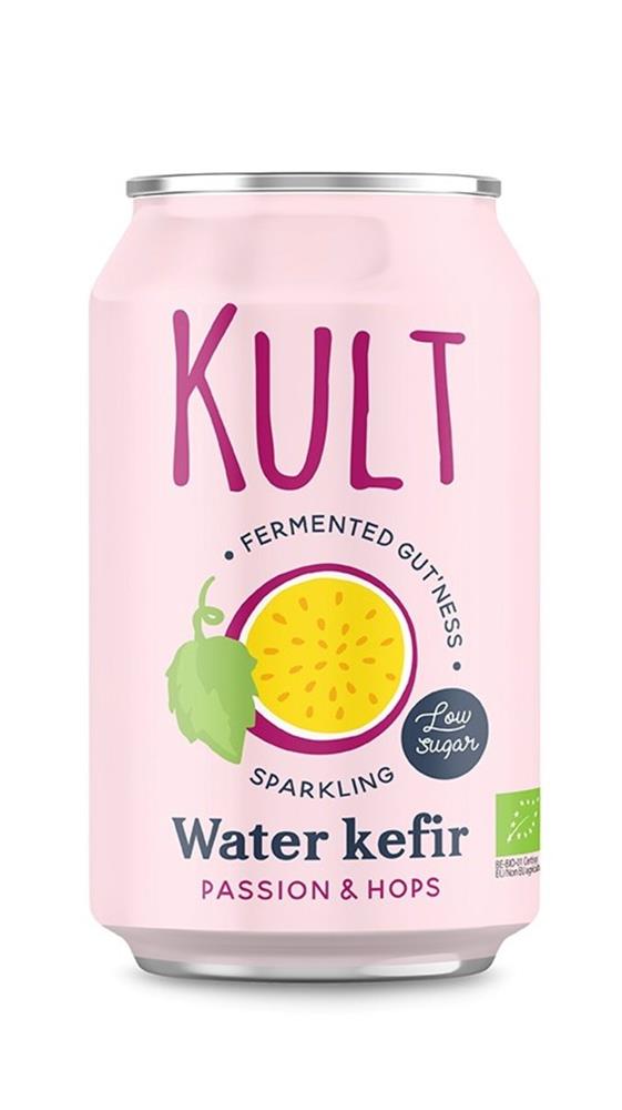 KULT Water Kefir Passion & Hops Organic 330ml Can