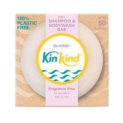 KinKind Be KIND Fragrance Free Shampoo Bar for Sensitive skin 50g