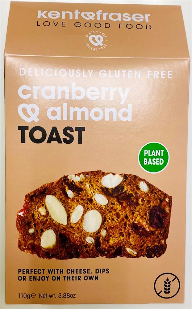 Gluten-Free Vegan Cranberry Almond Toast 110g