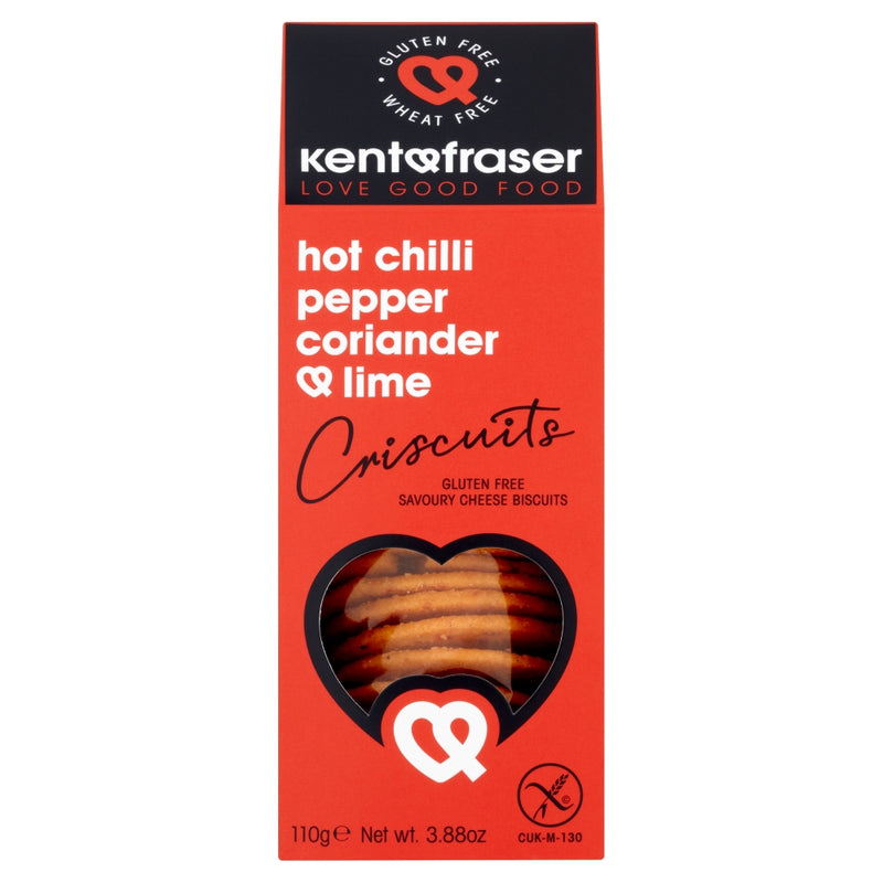 Gluten-Free Hot Chilli Pepper Coriander Lime Cheese Wafer 110g