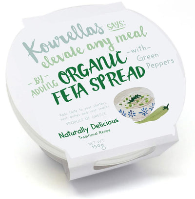 Kourellas Organic Feta Spread with Green Peppers 150g