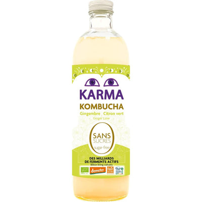 Karma Kombucha Zero Sugar Ginger Lime 750ml