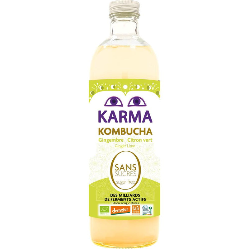 Karma Kombucha Zero Sugar Ginger Lime 750ml