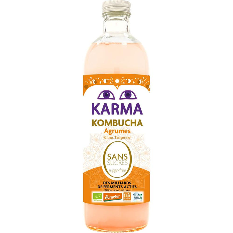 Karma Kombucha Zero Sugar Citrus Tangerine 750ml