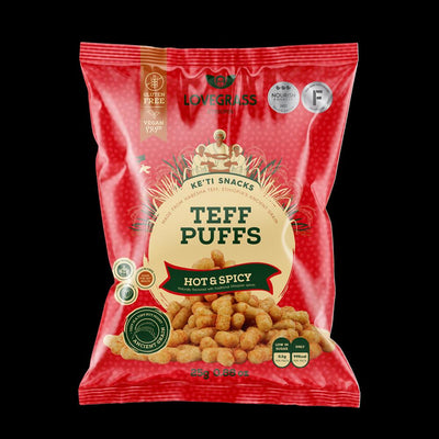 Teff Puffs Hot & Spicy 25g