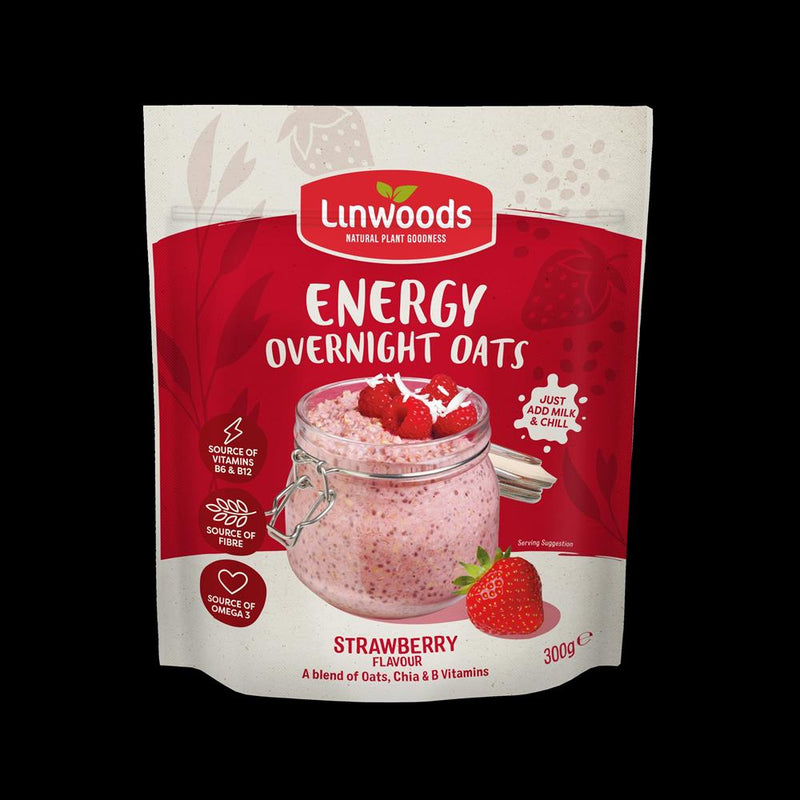 Linwoods Overnight Oats Strawberry Energy 300g