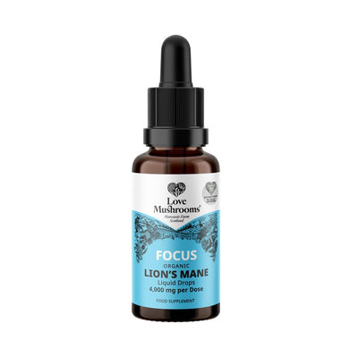 Love Mushrooms Lions Mane Liquid Drops 30ml - 4000mg