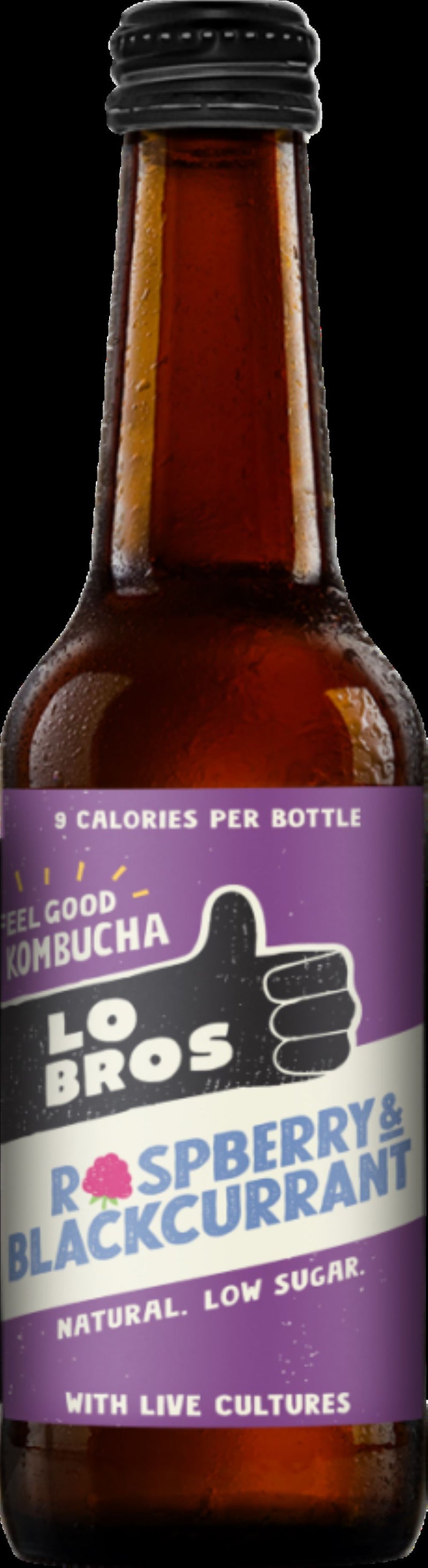 Lo Bros Kombucha - Raspberry & Blackcurrant Low Sugar 330ml