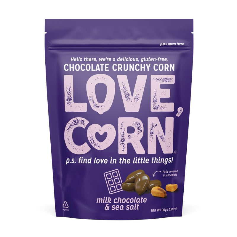 Milk Chocolate & Sea Salt Corn Snack 35g