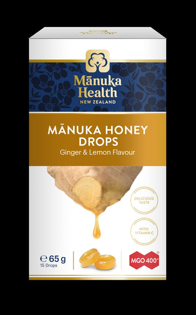 MGO 400+ Manuka Honey Drops with Ginger & Lemon 65gm-15'