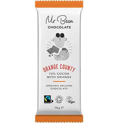 Organic Orange County 72% Dark Belgian Chocolate with Orange 70g